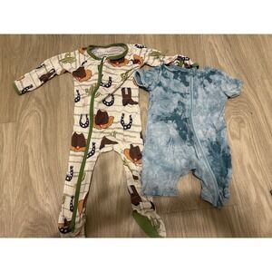 Baby Bamboo One Piece Outfit PJs 0-3 months Boy/Girl Bundle of Two JIMONDA